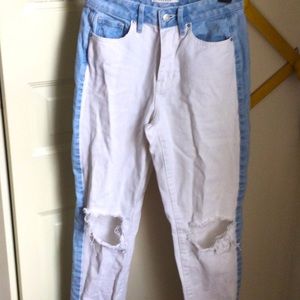 Pac Sun Distressed Two-Tone Jeans Size 25